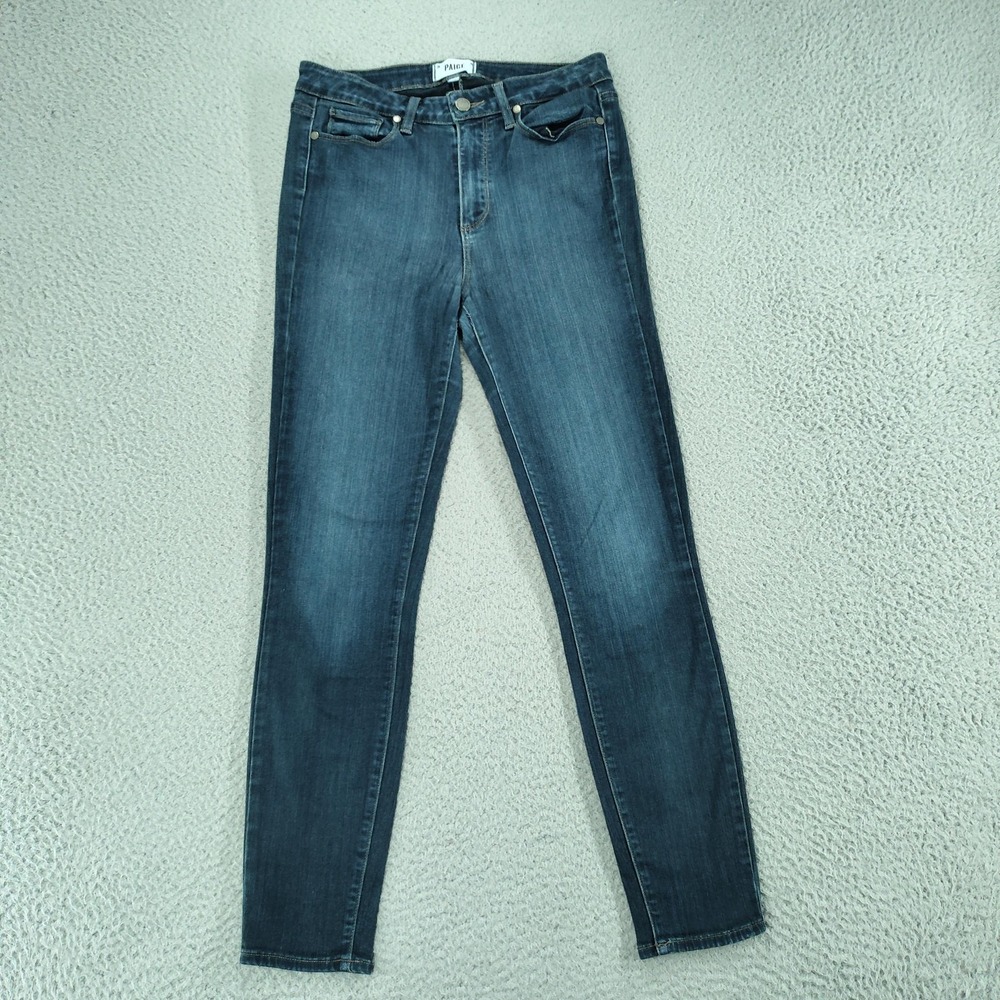 Paige Hoxton Ankle Jeans Womens 28 Blue Mid Rise Skinny Crop Stretch Denim